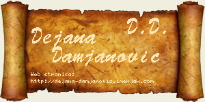 Dejana Damjanović vizit kartica